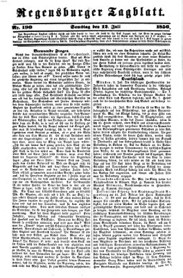 Regensburger Tagblatt Samstag 12. Juli 1856