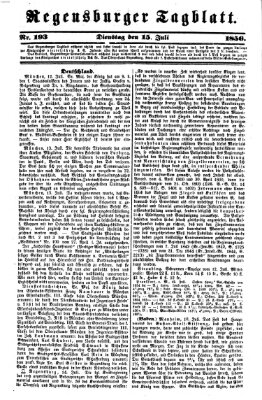 Regensburger Tagblatt Dienstag 15. Juli 1856