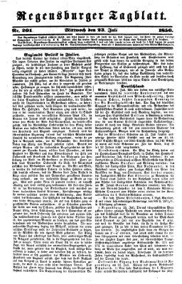 Regensburger Tagblatt Mittwoch 23. Juli 1856