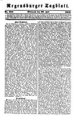 Regensburger Tagblatt Mittwoch 30. Juli 1856