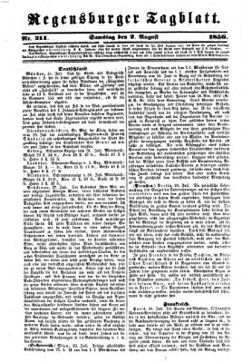 Regensburger Tagblatt Samstag 2. August 1856