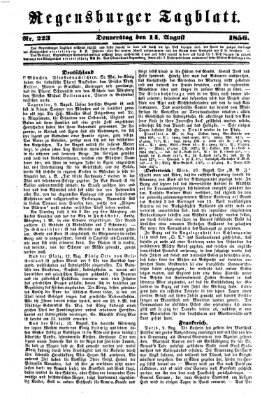 Regensburger Tagblatt Donnerstag 14. August 1856