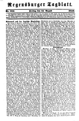 Regensburger Tagblatt Freitag 15. August 1856