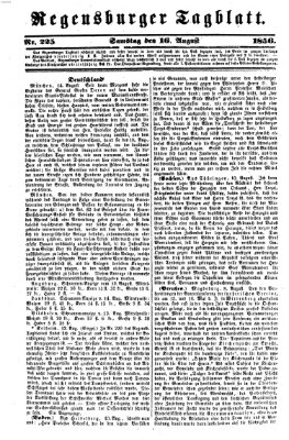 Regensburger Tagblatt Samstag 16. August 1856