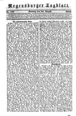 Regensburger Tagblatt Sonntag 24. August 1856