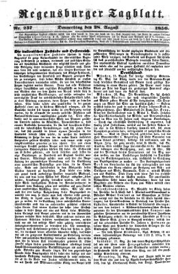 Regensburger Tagblatt Donnerstag 28. August 1856