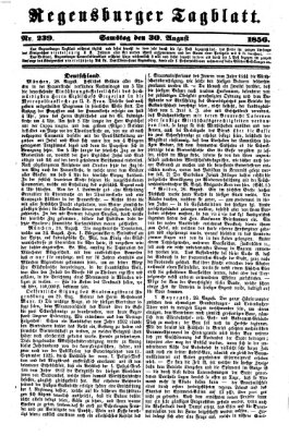 Regensburger Tagblatt Samstag 30. August 1856