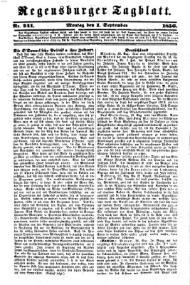 Regensburger Tagblatt Montag 1. September 1856