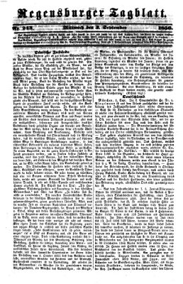 Regensburger Tagblatt Mittwoch 3. September 1856