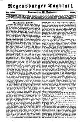 Regensburger Tagblatt Samstag 20. September 1856