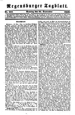 Regensburger Tagblatt Sonntag 21. September 1856