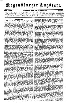 Regensburger Tagblatt Dienstag 23. September 1856