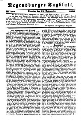 Regensburger Tagblatt Sonntag 28. September 1856