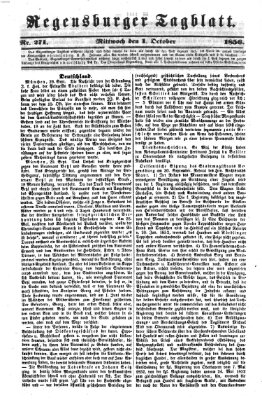 Regensburger Tagblatt Mittwoch 1. Oktober 1856