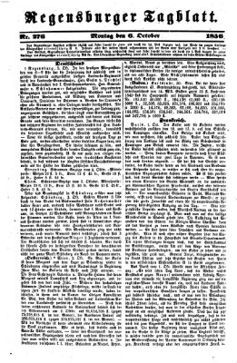 Regensburger Tagblatt Montag 6. Oktober 1856