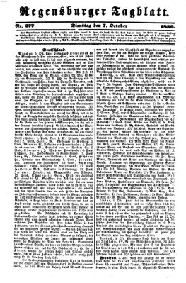 Regensburger Tagblatt Dienstag 7. Oktober 1856