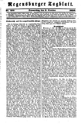 Regensburger Tagblatt Donnerstag 9. Oktober 1856