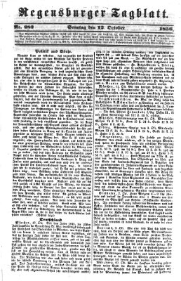 Regensburger Tagblatt Sonntag 12. Oktober 1856