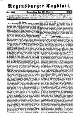 Regensburger Tagblatt Donnerstag 16. Oktober 1856