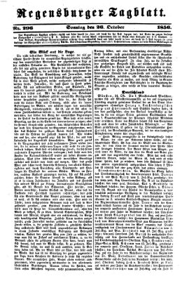 Regensburger Tagblatt Sonntag 26. Oktober 1856