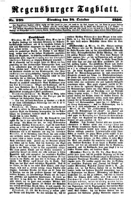 Regensburger Tagblatt Dienstag 28. Oktober 1856