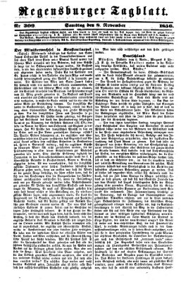 Regensburger Tagblatt Samstag 8. November 1856