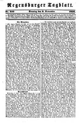 Regensburger Tagblatt Sonntag 9. November 1856