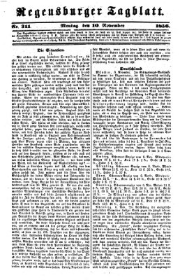 Regensburger Tagblatt Montag 10. November 1856