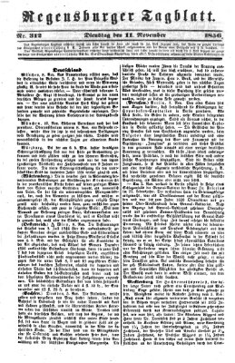 Regensburger Tagblatt Dienstag 11. November 1856