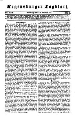 Regensburger Tagblatt Montag 17. November 1856