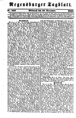 Regensburger Tagblatt Mittwoch 19. November 1856