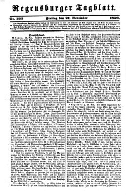 Regensburger Tagblatt Freitag 21. November 1856