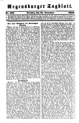 Regensburger Tagblatt Dienstag 25. November 1856