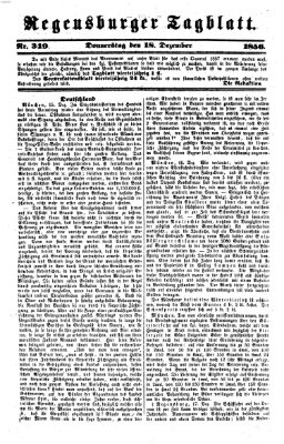 Regensburger Tagblatt Donnerstag 18. Dezember 1856