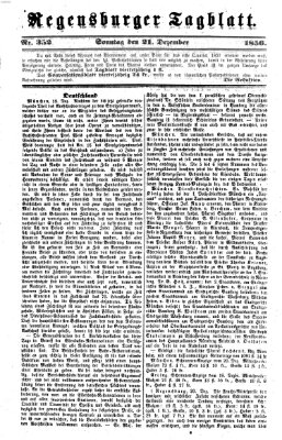 Regensburger Tagblatt Sonntag 21. Dezember 1856