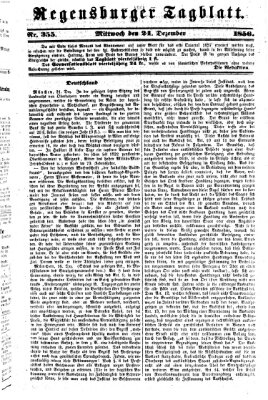 Regensburger Tagblatt Mittwoch 24. Dezember 1856