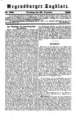 Regensburger Tagblatt Dienstag 30. Dezember 1856