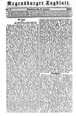 Regensburger Tagblatt Samstag 3. Januar 1857