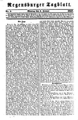 Regensburger Tagblatt Montag 5. Januar 1857