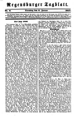 Regensburger Tagblatt Dienstag 6. Januar 1857