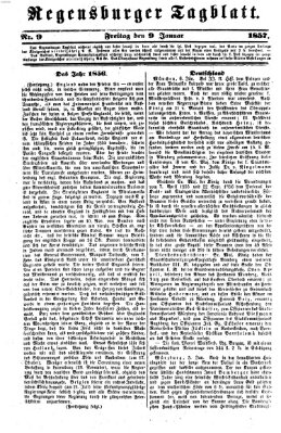 Regensburger Tagblatt Freitag 9. Januar 1857