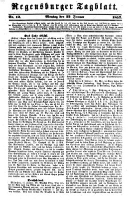 Regensburger Tagblatt Montag 12. Januar 1857