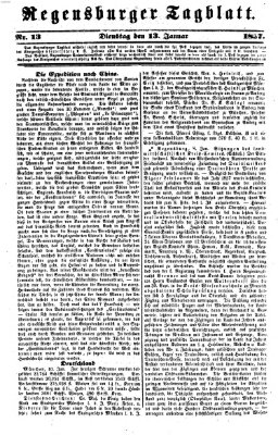 Regensburger Tagblatt Dienstag 13. Januar 1857