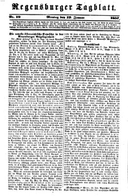 Regensburger Tagblatt Montag 19. Januar 1857