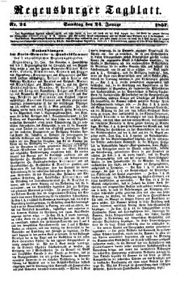 Regensburger Tagblatt Samstag 24. Januar 1857