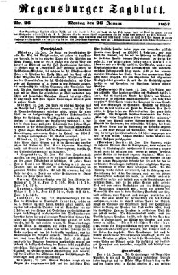 Regensburger Tagblatt Montag 26. Januar 1857