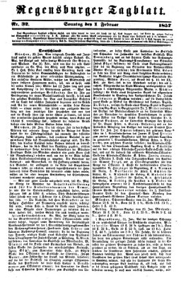 Regensburger Tagblatt Sonntag 1. Februar 1857