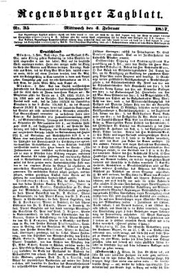 Regensburger Tagblatt Mittwoch 4. Februar 1857