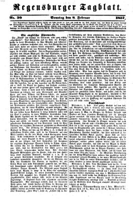 Regensburger Tagblatt Sonntag 8. Februar 1857