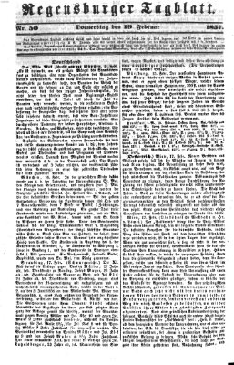 Regensburger Tagblatt Donnerstag 19. Februar 1857